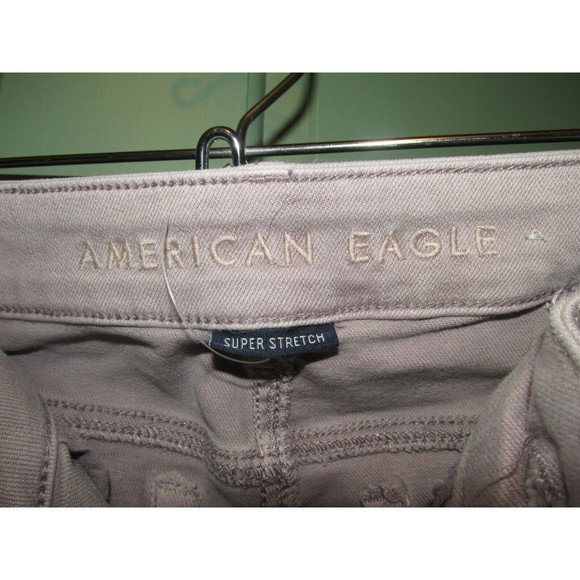 American Eagle Distressed Low Rise Light Purple Super Stretch Jegging Jeans Sz 2 - Picture 9 of 10